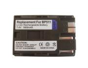 1800mAh BP-511 Li-Ion Replacement Battery for Canon