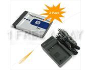 2 x 680mAh NP-BD1 Replacement Li-ion Battery + Charger for Sony Digital